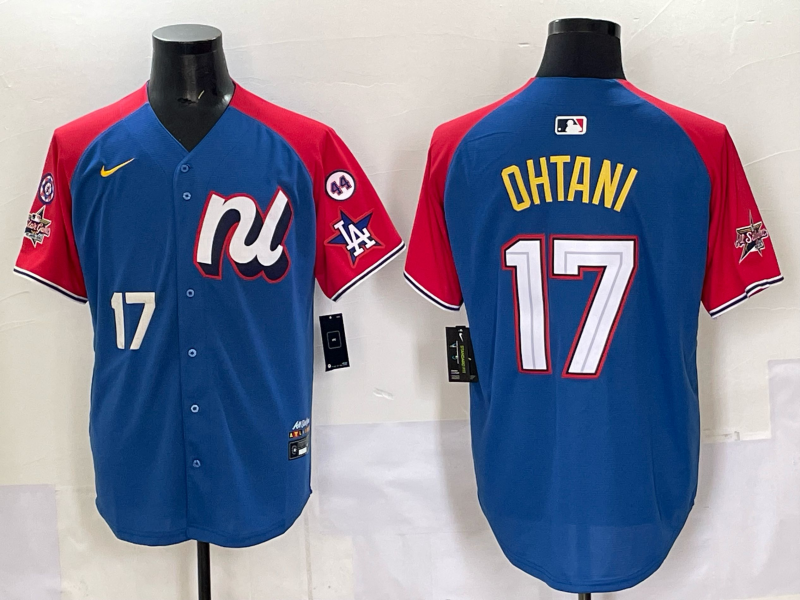Men Los Angeles Dodgers #17 Ohtani Blue Nike 2025 MLB All star Jersey style 002